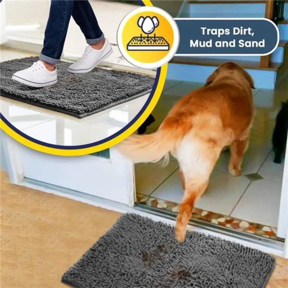 Super Absorbent Door Mat Indoor, Microfiber Quick Dry Chenille